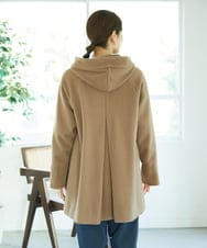 NGVAE32590 GIANNI LO GIUDICE(ジャンニ ロ ジュディチェ) ウールモッサフーディーコート ベージュ