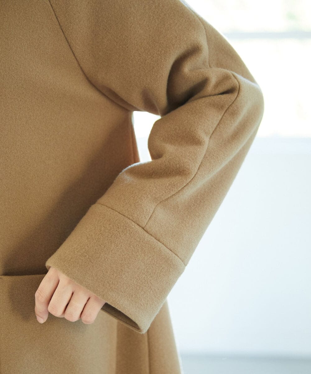 NGVAE32590 GIANNI LO GIUDICE(ジャンニ ロ ジュディチェ) ウールモッサフーディーコート ベージュ