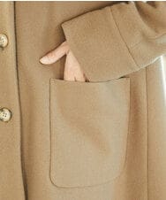 NGVAE32590 GIANNI LO GIUDICE(ジャンニ ロ ジュディチェ) ウールモッサフーディーコート ベージュ