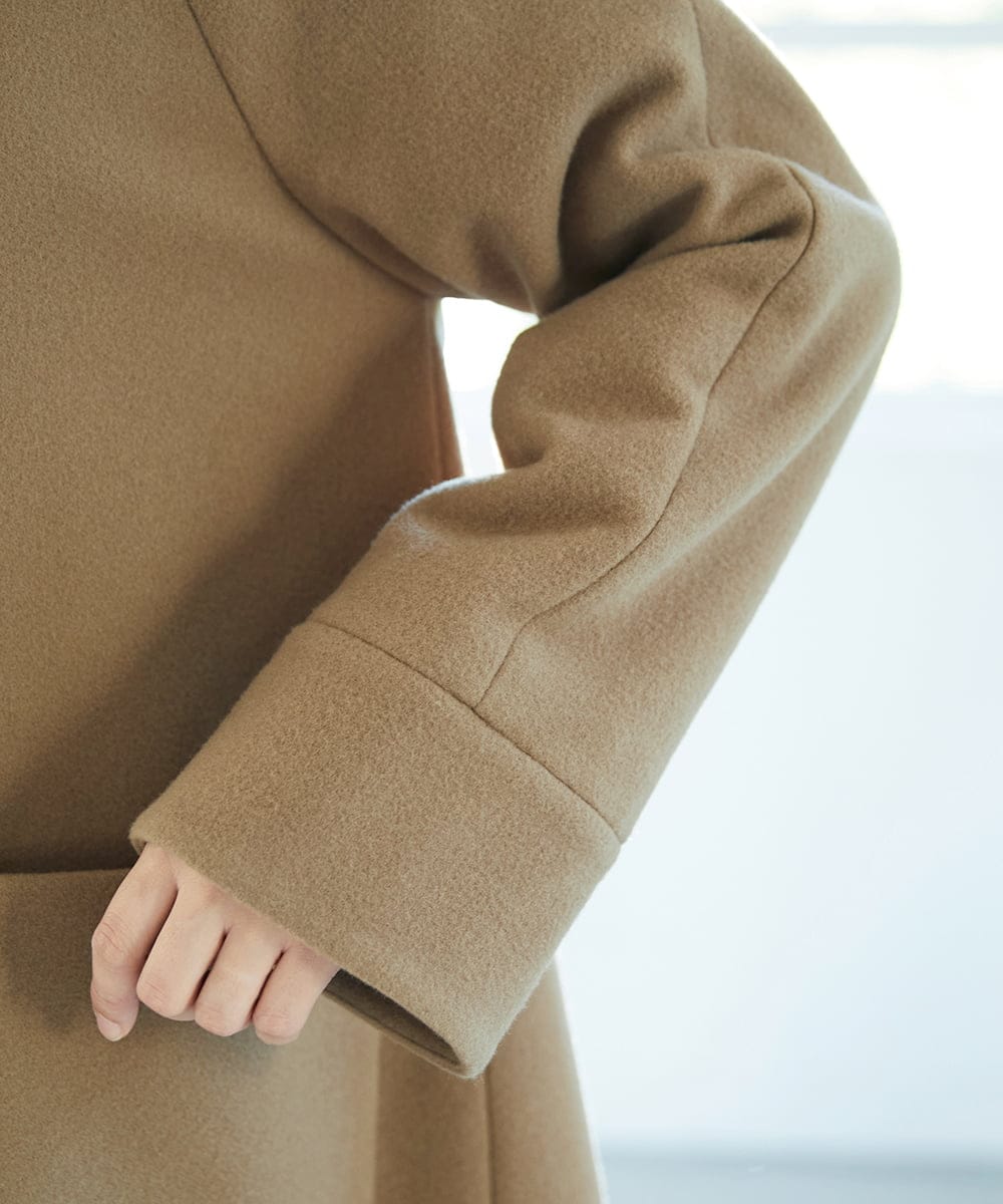 NGVAE32590 GIANNI LO GIUDICE(ジャンニ ロ ジュディチェ) ウールモッサフーディーコート ベージュ