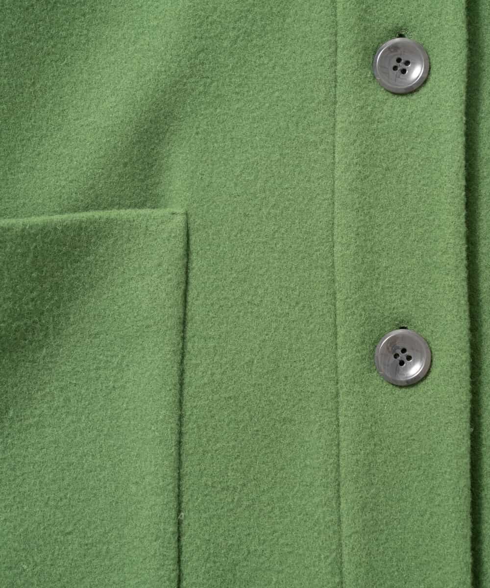 NGVAE32590 GIANNI LO GIUDICE(ジャンニ ロ ジュディチェ) ウールモッサフーディーコート グリーン