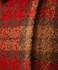 NGVAE33690 GIANNI LO GIUDICE(ジャンニ ロ ジュディチェ) [日本製]ループチェックウールコート オレンジ