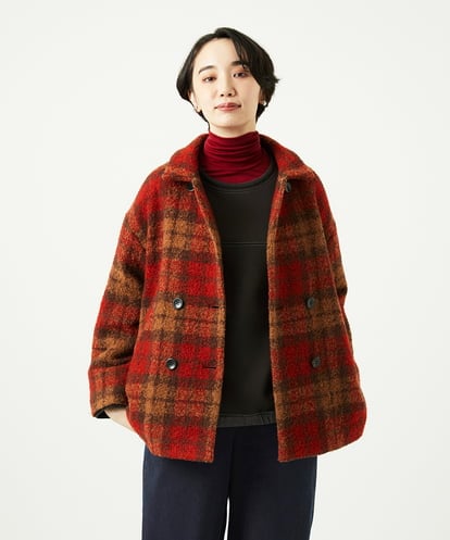 NGVAE33690 GIANNI LO GIUDICE [日本製]ループチェックウールコート