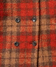 NGVAE33690 GIANNI LO GIUDICE(ジャンニ ロ ジュディチェ) [日本製]ループチェックウールコート オレンジ