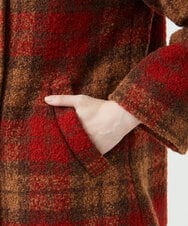 NGVAE33690 GIANNI LO GIUDICE(ジャンニ ロ ジュディチェ) [日本製]ループチェックウールコート オレンジ