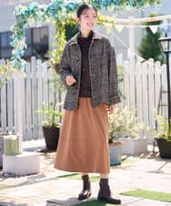 NGVAH36690 GIANNI LO GIUDICE(ジャンニ ロ ジュディチェ) [日本製]グレンチェックツイードコート ブラック