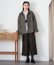 NGVAH36690 GIANNI LO GIUDICE(ジャンニ ロ ジュディチェ) [日本製]グレンチェックツイードコート ブラック