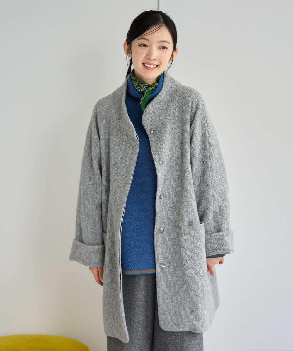 NGVAH51790 GIANNI LO GIUDICE(ジャンニ ロ ジュディチェ) ウールミルドラッセルコート グレー