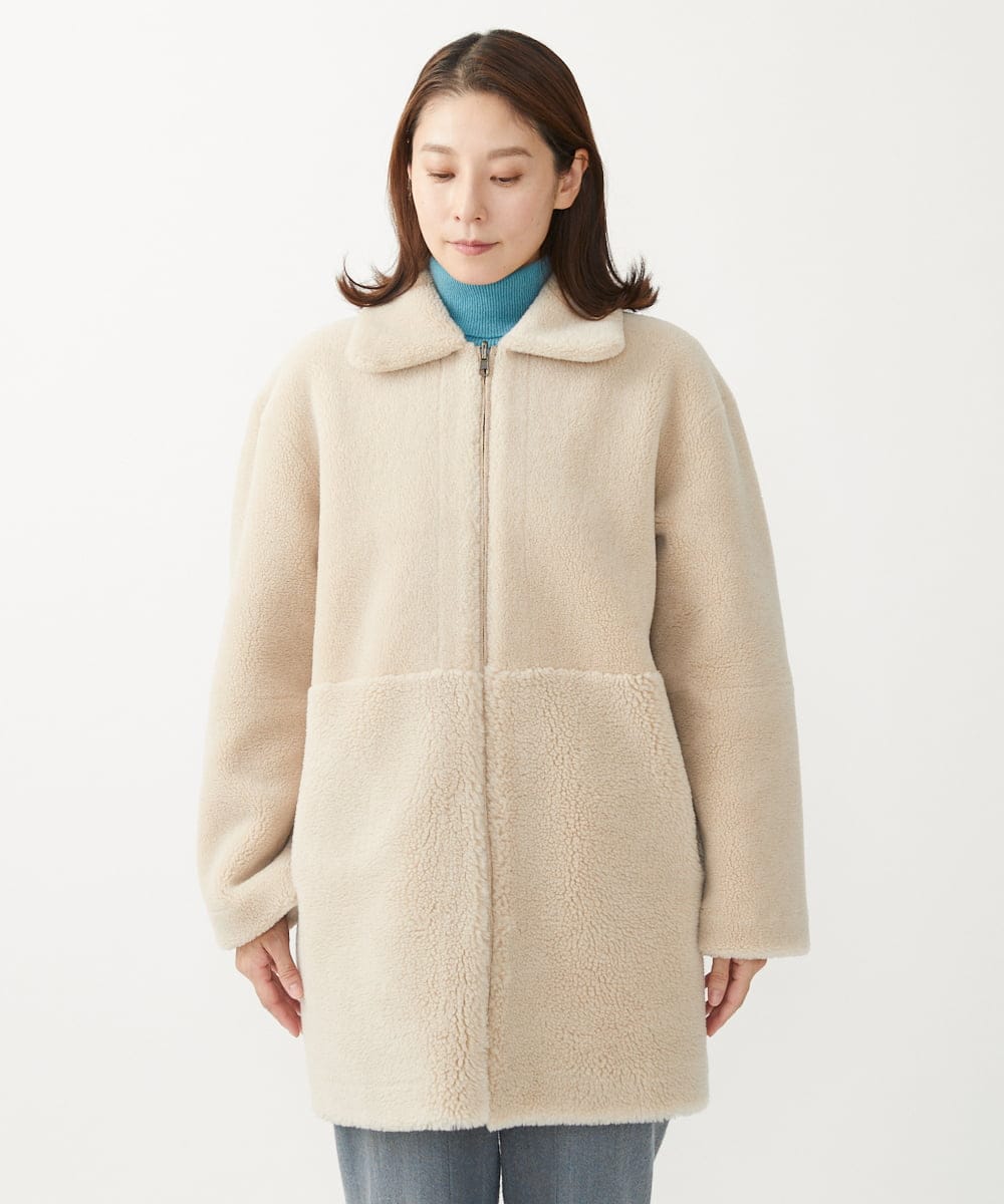 リバーシブル]ウール混ボアコート(その他のコート・ブルゾン) | GIANNI