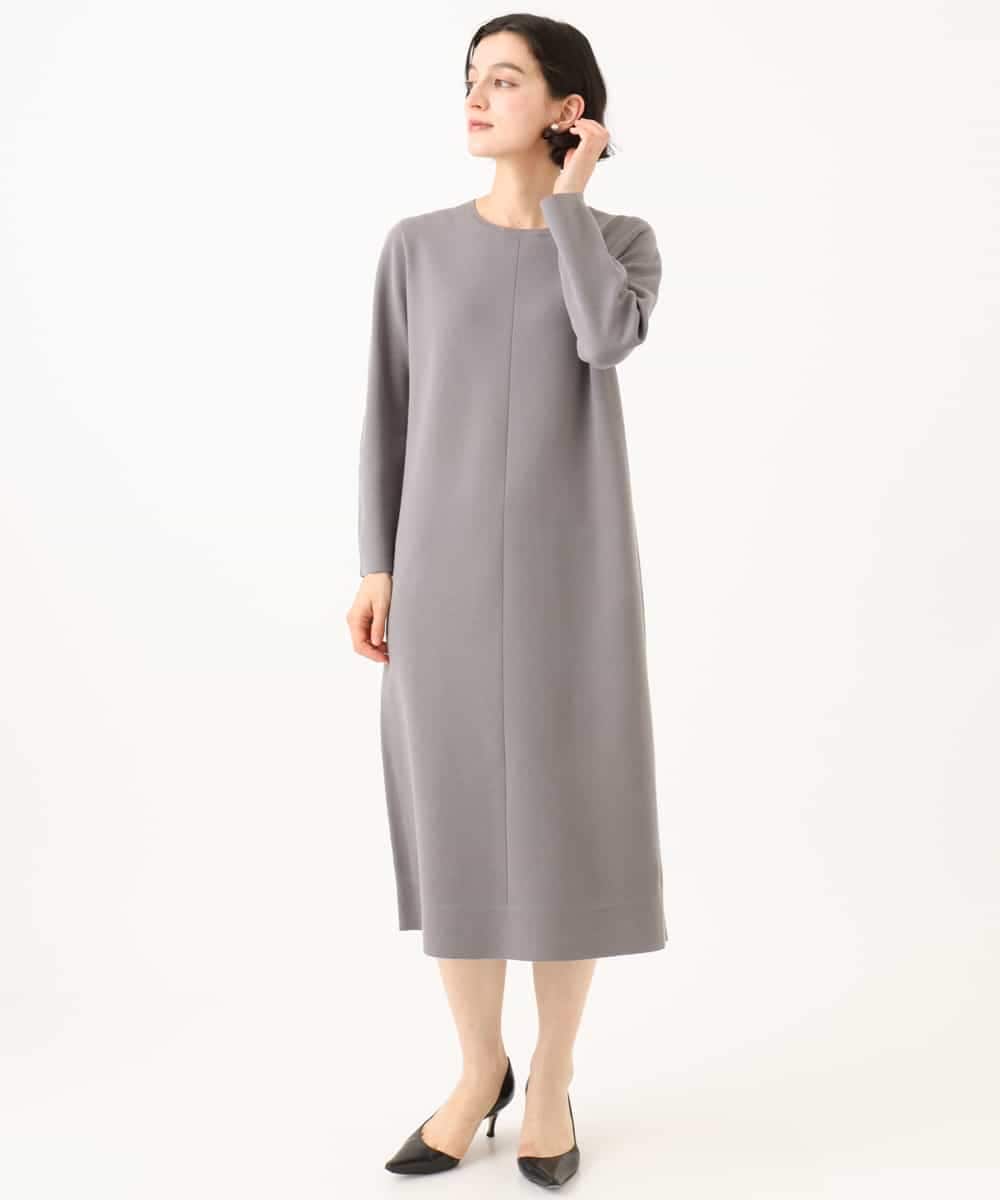 NHAJD11390 GIANNI LO GIUDICE(小さいサイズ)(メゾン ドゥ サンク) ヴィスコースミラノワンピース グレー
