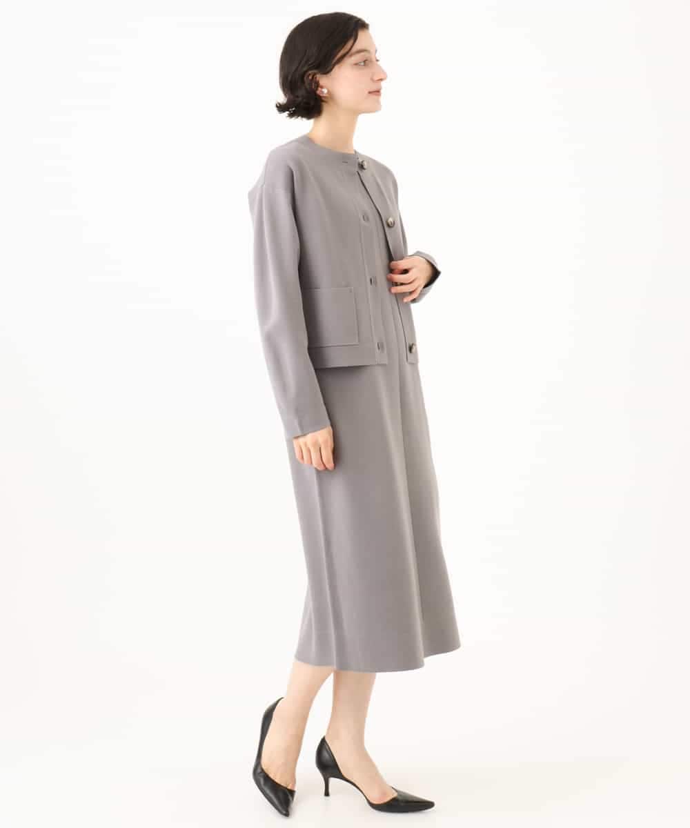 NHAJD11390 GIANNI LO GIUDICE(小さいサイズ)(メゾン ドゥ サンク) ヴィスコースミラノワンピース グレー