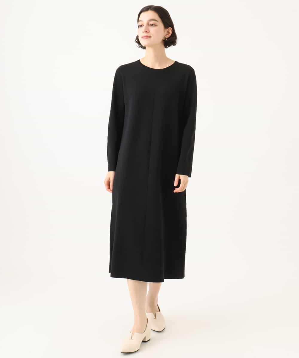 NHAJD11390 GIANNI LO GIUDICE(小さいサイズ)(メゾン ドゥ サンク) ヴィスコースミラノワンピース ブラック