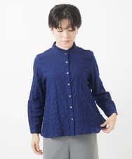 NHBAB13230 GIANNI LO GIUDICE(小さいサイズ)(メゾン ドゥ サンク) シャーリングフリルブラウス アイボリー