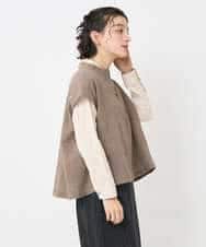 NHBAE36230 GIANNI LO GIUDICE(小さいサイズ)(メゾン ドゥ サンク) [セットアップ対応]リファインガーゼベストブラウス ベージュ