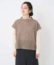 NHBAE36230 GIANNI LO GIUDICE(小さいサイズ)(メゾン ドゥ サンク) [セットアップ対応]リファインガーゼベストブラウス ベージュ