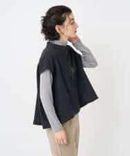 NHBAE36230 GIANNI LO GIUDICE(小さいサイズ)(メゾン ドゥ サンク) [セットアップ対応]リファインガーゼベストブラウス ベージュ