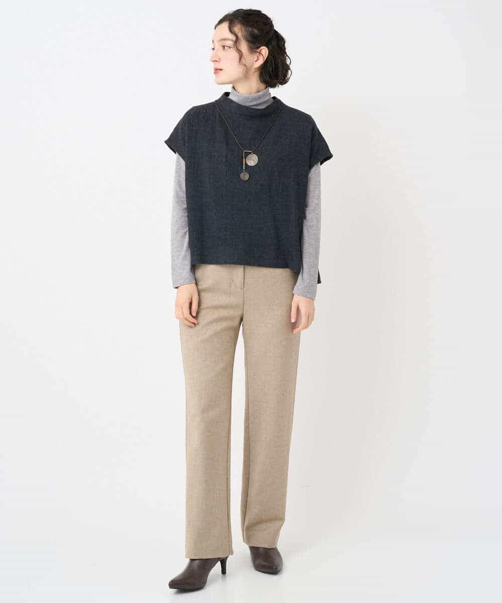 NHBAE36230 GIANNI LO GIUDICE(小さいサイズ)(メゾン ドゥ サンク) [セットアップ対応]リファインガーゼベストブラウス ベージュ