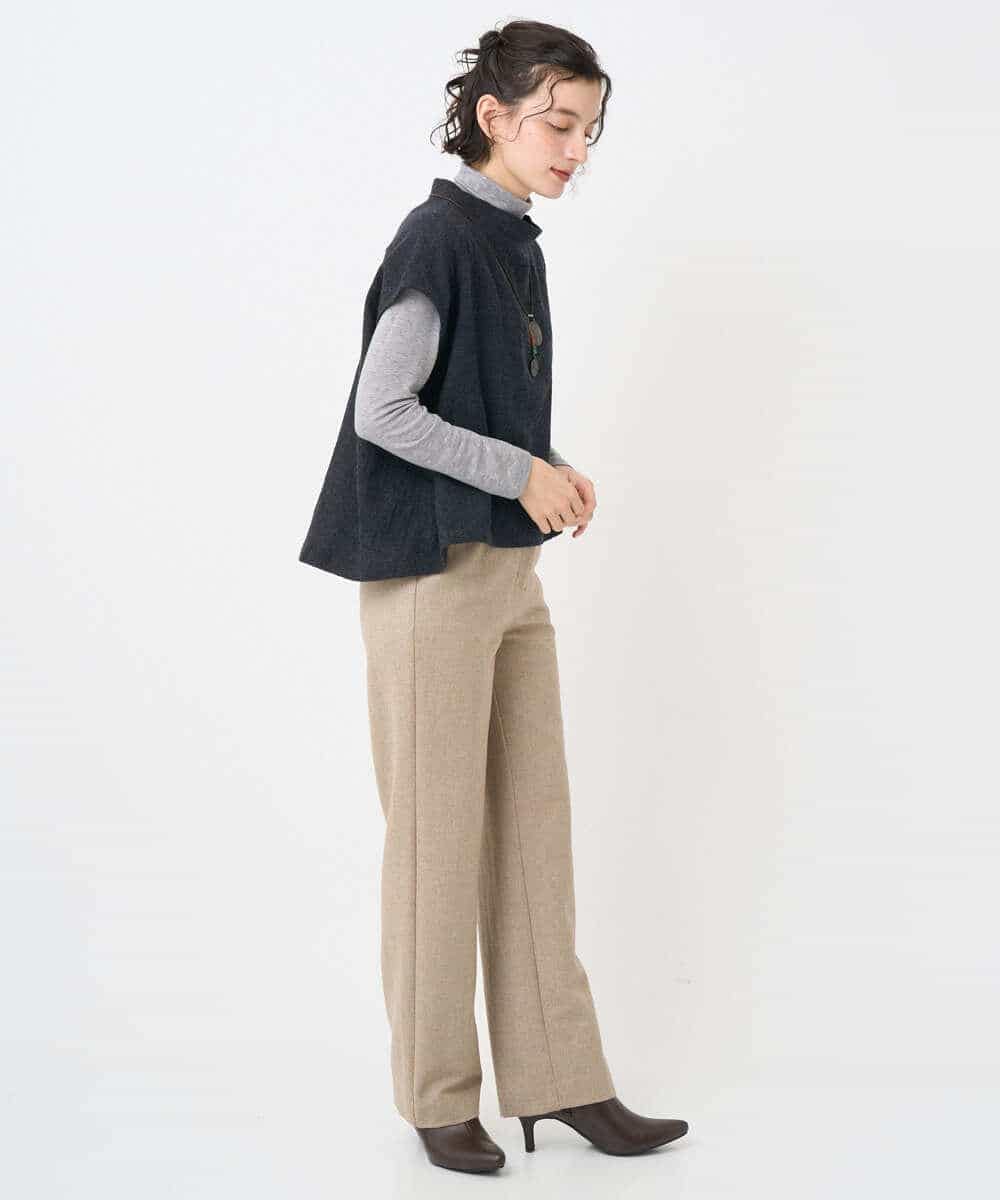 NHBAE36230 GIANNI LO GIUDICE(小さいサイズ)(メゾン ドゥ サンク) [セットアップ対応]リファインガーゼベストブラウス ベージュ