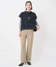 NHBAE36230 GIANNI LO GIUDICE(小さいサイズ)(メゾン ドゥ サンク) [セットアップ対応]リファインガーゼベストブラウス ベージュ