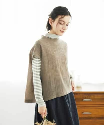 NHBAE36230 GIANNI LO GIUDICE(小さいサイズ) [セットアップ対応]リファインガーゼベストブラウス