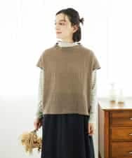 NHBAE36230 GIANNI LO GIUDICE(小さいサイズ)(メゾン ドゥ サンク) [セットアップ対応]リファインガーゼベストブラウス ベージュ