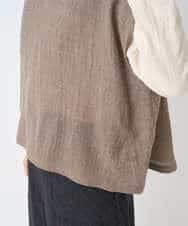 NHBAE36230 GIANNI LO GIUDICE(小さいサイズ)(メゾン ドゥ サンク) [セットアップ対応]リファインガーゼベストブラウス ベージュ