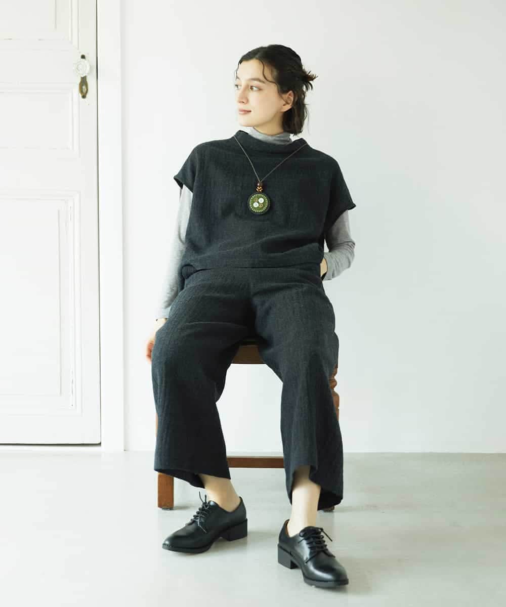 NHBAE36230 GIANNI LO GIUDICE(小さいサイズ)(メゾン ドゥ サンク) [セットアップ対応]リファインガーゼベストブラウス ベージュ