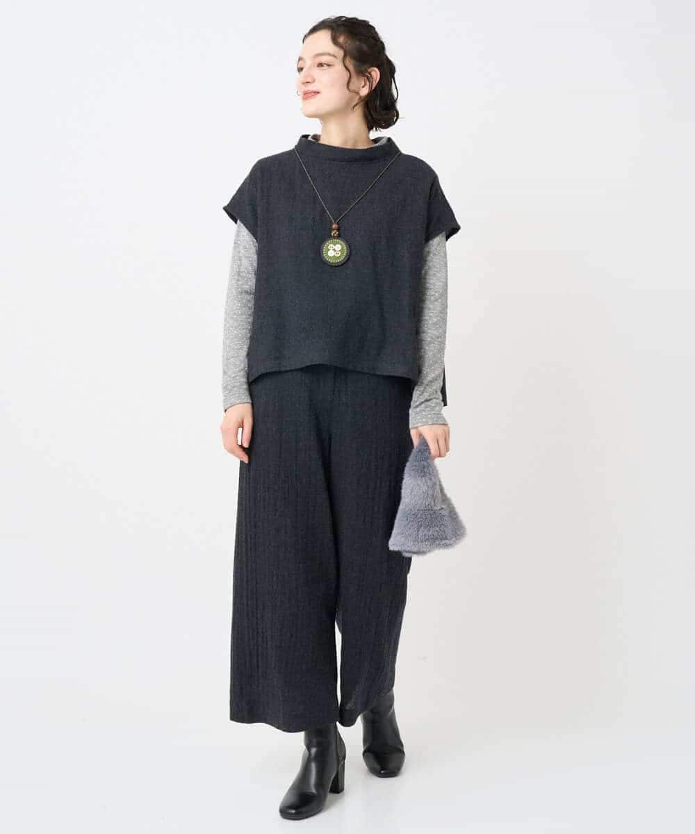 NHBAE36230 GIANNI LO GIUDICE(小さいサイズ)(メゾン ドゥ サンク) [セットアップ対応]リファインガーゼベストブラウス ベージュ