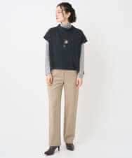 NHBAE36230 GIANNI LO GIUDICE(小さいサイズ)(メゾン ドゥ サンク) [セットアップ対応]リファインガーゼベストブラウス ベージュ