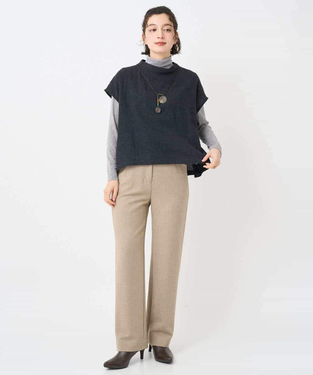 NHBAE36230 GIANNI LO GIUDICE(小さいサイズ)(メゾン ドゥ サンク) [セットアップ対応]リファインガーゼベストブラウス ベージュ