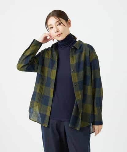 NHBAF15330 GIANNI LO GIUDICE(小さいサイズ) [日本製]リファインガーゼブロックチェックブラウス