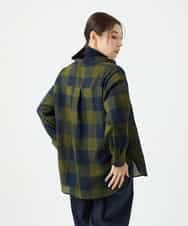 NHBAF15330 GIANNI LO GIUDICE(小さいサイズ)(メゾン ドゥ サンク) [日本製]リファインガーゼブロックチェックブラウス イエロー系