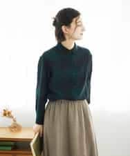 NHBAF15330 GIANNI LO GIUDICE(小さいサイズ)(メゾン ドゥ サンク) [日本製]リファインガーゼブロックチェックブラウス イエロー系