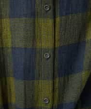 NHBAF15330 GIANNI LO GIUDICE(小さいサイズ)(メゾン ドゥ サンク) [日本製]リファインガーゼブロックチェックブラウス イエロー系