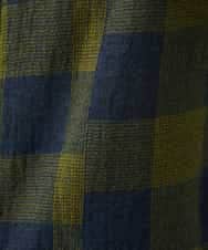 NHBAF15330 GIANNI LO GIUDICE(小さいサイズ)(メゾン ドゥ サンク) [日本製]リファインガーゼブロックチェックブラウス イエロー系