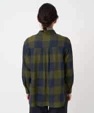 NHBAF15330 GIANNI LO GIUDICE(小さいサイズ)(メゾン ドゥ サンク) [日本製]リファインガーゼブロックチェックブラウス イエロー系