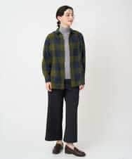 NHBAF15330 GIANNI LO GIUDICE(小さいサイズ)(メゾン ドゥ サンク) [日本製]リファインガーゼブロックチェックブラウス イエロー系