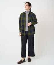 NHBAF15330 GIANNI LO GIUDICE(小さいサイズ)(メゾン ドゥ サンク) [日本製]リファインガーゼブロックチェックブラウス イエロー系