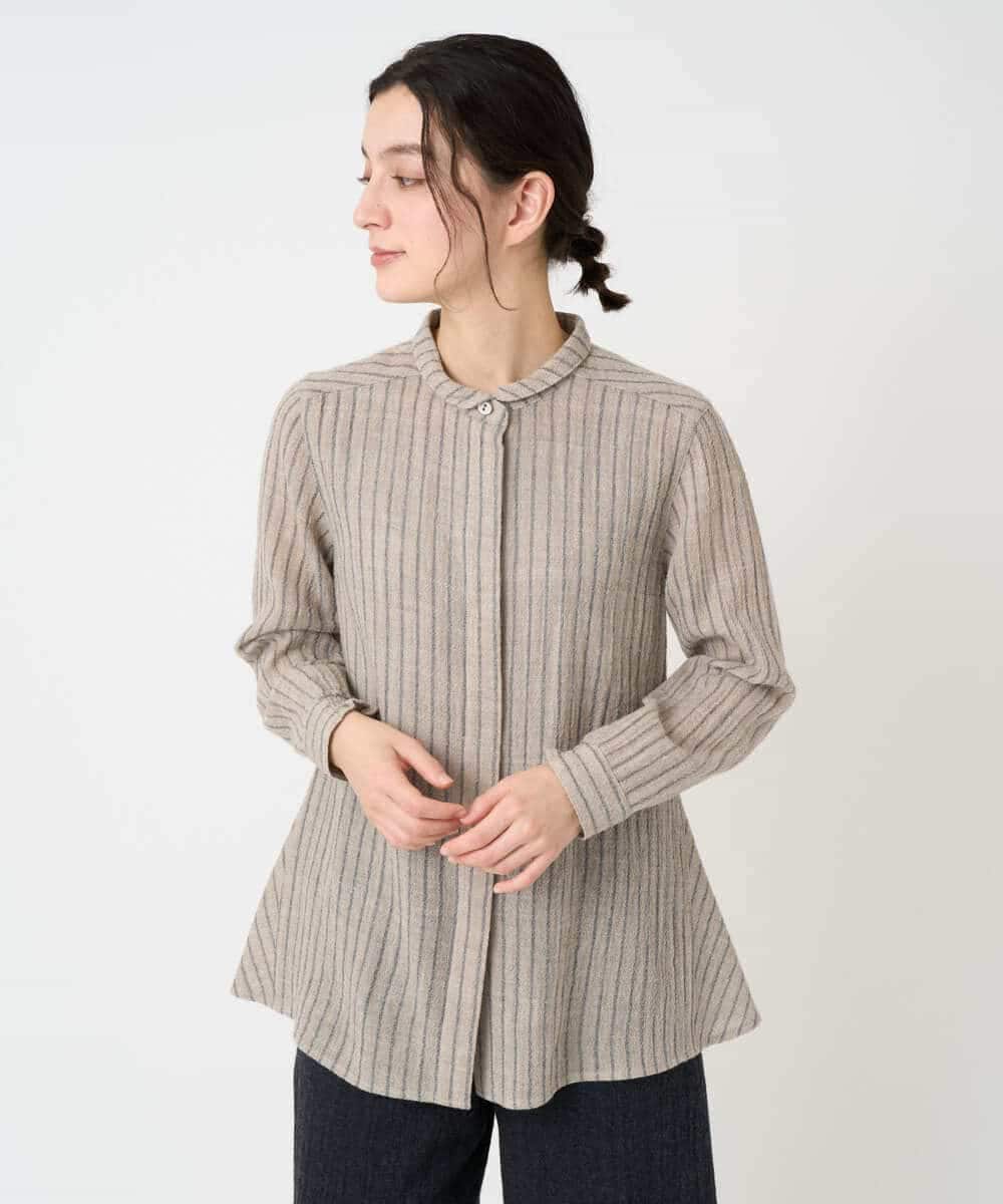 NHBAF85310 GIANNI LO GIUDICE(小さいサイズ) リファインガーゼストライプブラウス