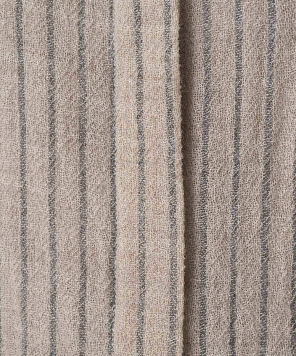 NHBAF85310 GIANNI LO GIUDICE(小さいサイズ)(メゾン ドゥ サンク) リファインガーゼストライプブラウス ベージュ