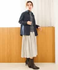 NHBAI86270 GIANNI LO GIUDICE(小さいサイズ)(メゾン ドゥ サンク) ギンガムチェックウールブラウス ブラウン