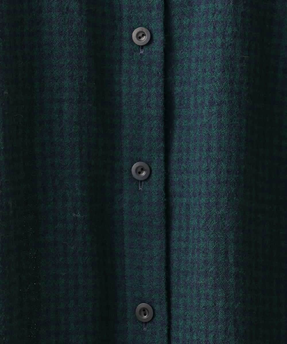 NHBAI86270 GIANNI LO GIUDICE(小さいサイズ)(メゾン ドゥ サンク) ギンガムチェックウールブラウス ブラウン