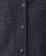NHBAI86270 GIANNI LO GIUDICE(小さいサイズ)(メゾン ドゥ サンク) ギンガムチェックウールブラウス ブラウン