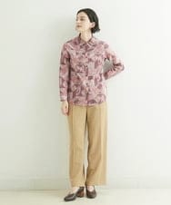 NHBAU81230 GIANNI LO GIUDICE(小さいサイズ)(メゾン ドゥ サンク) LIBERTYプリントピンタックシャツブラウス（Patchwork Paisley） ピンク系