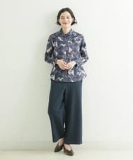 NHBAU81230 GIANNI LO GIUDICE(小さいサイズ)(メゾン ドゥ サンク) LIBERTYプリントピンタックシャツブラウス（Patchwork Paisley） ピンク系