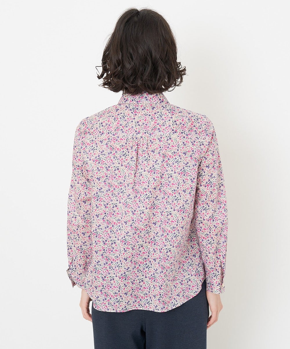 NHBAX82230 GIANNI LO GIUDICE(小さいサイズ)(メゾン ドゥ サンク) LIBERTYプリントシャツブラウス（PHOEBE） パープル系