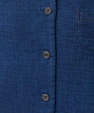 NHBEB51300 GIANNI LO GIUDICE(小さいサイズ)(メゾン ドゥ サンク) 二重織ガーゼデニムブラウス ネイビー