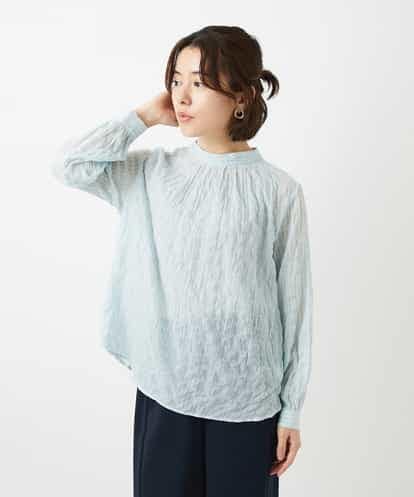 NHBED82230  テンセルシャーリングストライプブラウス