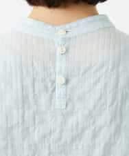 NHBED82230 GIANNI LO GIUDICE(小さいサイズ)(メゾン ドゥ サンク) テンセルシャーリングストライプブラウス グリーン