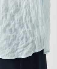 NHBED82230 GIANNI LO GIUDICE(小さいサイズ)(メゾン ドゥ サンク) テンセルシャーリングストライプブラウス グリーン